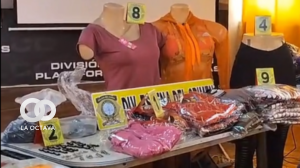 Mercadería incautada en el taller de falsificación en Miraflores. Foto. FELCC