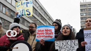 Protestas de trabajadores en Reino Unido. Foto. RTVE