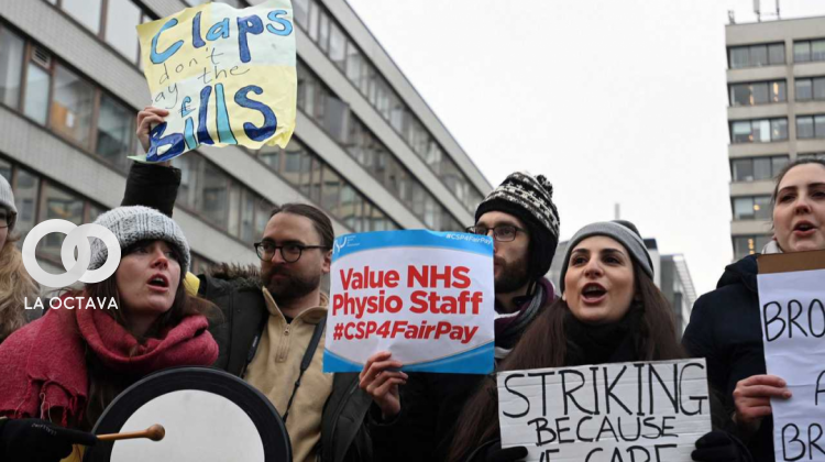Protestas de trabajadores en Reino Unido. Foto. RTVE