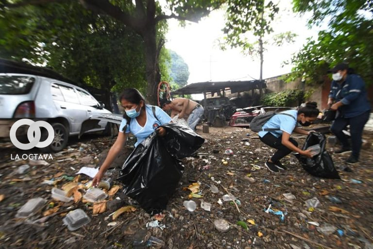 Trabajos del fin de semana en uno de los barrios de Santa Cruz de la Sierra. Foto. GAMSCZ