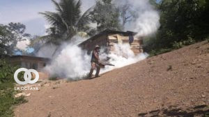 Brigadas realizan tareas de fumigación contra los criaderos del mosquito Aedes Aegypti