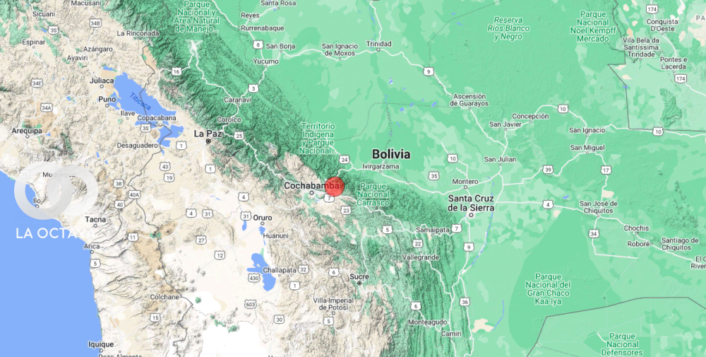 Sismo de magnitud 4,9 en Cochabamba, imagen del Observatorio San Calixto
