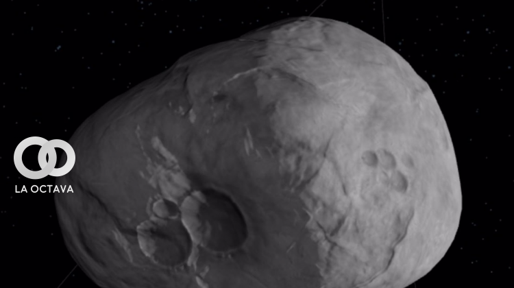 El aspecto estimado del nuevo asteroide 2023 DW. Foto. NASA.