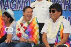 Evo Morales, Luis Arce, autoridades nacionales.