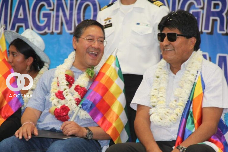 Evo Morales, Luis Arce, autoridades nacionales.