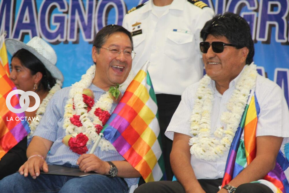 Evo Morales, Luis Arce, autoridades nacionales.