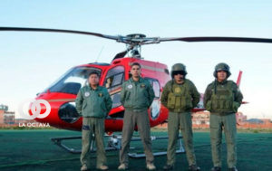 Helicoptero para el patrullaje aéreo en El Alto. Foto.FB Policía Boliviana