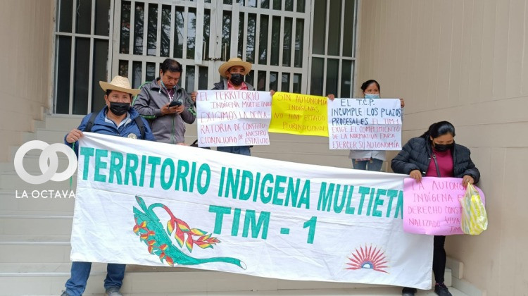 Indígenas del TIM en una protesta. Foto: Territorio Indígena
