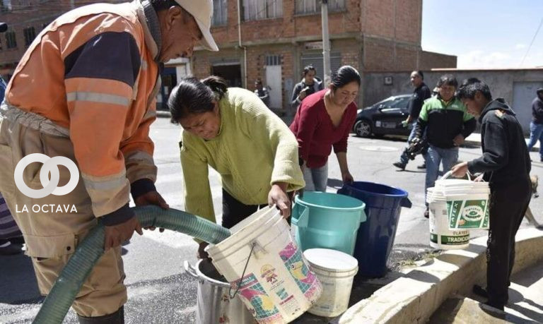 Escasez de agua en La Paz. Foto: El Nuevo Diario