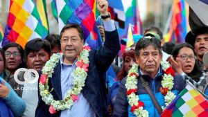 Luis Arce y David Choquehuanca, autoridades de Estado.