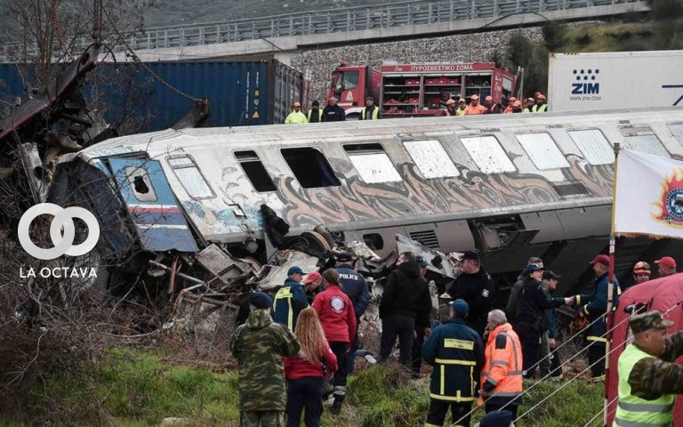 Terrible accidente de tren en Grecia.