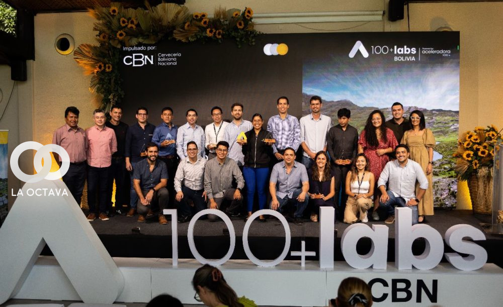 Finalistas de la segunda versión del programa Aceleradora 100+ Labs Bolivia. Foto: CBN