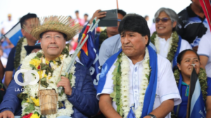 Luis Arce y Evo Morales. Foto: Twitter Lucho Arce