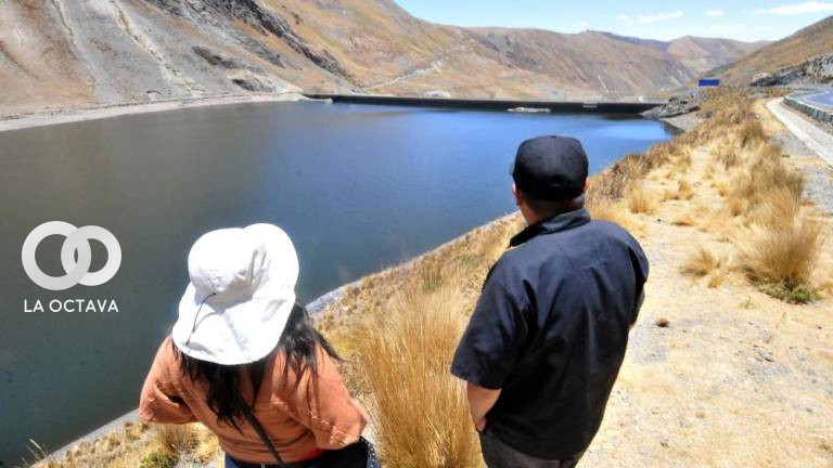 Una foto referencial de la represa de Hampaturi, donde los niveles de agua van en aumento. Foto: P7