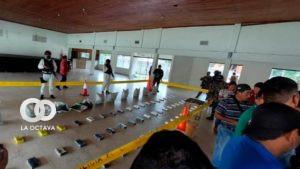 Parte de los 79 kilos de cocaína presentados en Santa Cruz. Foto: Facebook Viceministerio de Defensa Social