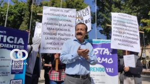 Jurista independiente, José Antonio Rivera, junto al movimiento que solicita la reforma a la Justicia. Foto: NOÉ PORTUGAL
