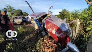 La avioneta accidentada en Santa Cruz. Foto: Eduardo del Castillo