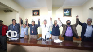 Firma de alianza interinstitucional en rechazo a paquete de leyes Foto. Colegio Médico de Bolivia