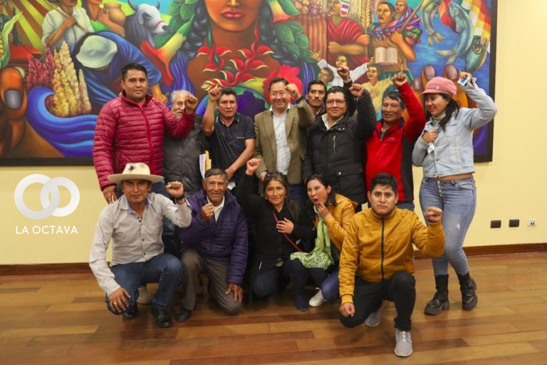 Luis Arce, Presidente de Bolivia, y autoridades de Tupiza. Foto: LuchoXBolivia