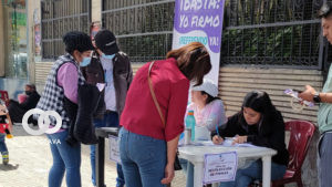 Recolección de firmas para la reforma rumbo a elecciones judiciales.