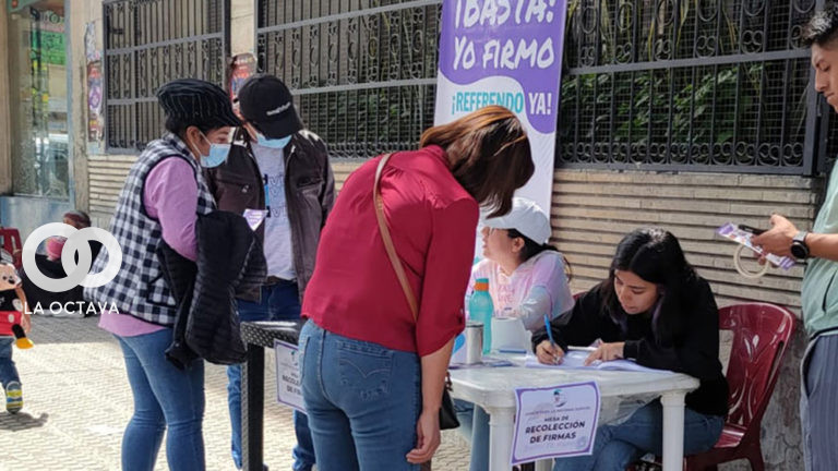 Recolección de firmas para la reforma rumbo a elecciones judiciales.