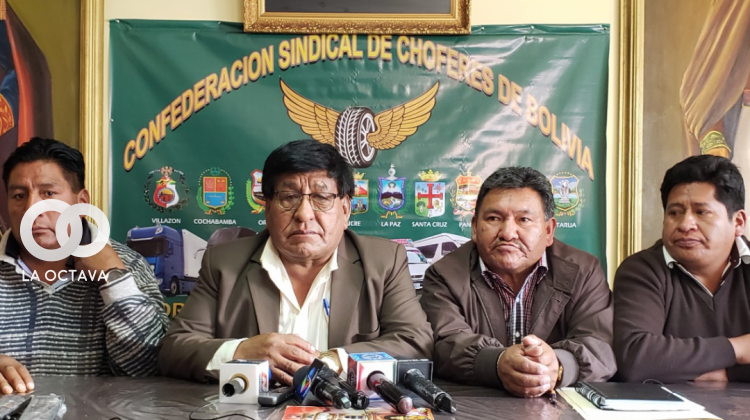 Confederación de Choferes de Bolivia dio una conferencia. Foto: La Voz de Tarija