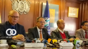 os empresario de la Cámara Hotelera en rueda de prensa. Foto: ANF