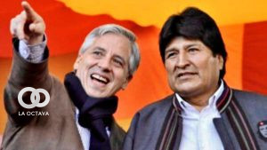Evo Morales, líder del MAS, y el exvicepresidente Álvaro García Linera. Foto: ABI