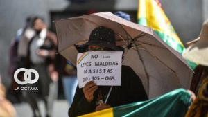Marcha multisectorial en La Paz en contra del paquetazo de leyes y la Gestora. Foto: P7