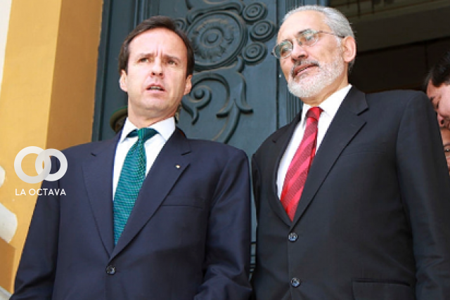 Los expresidentes Jorge Quiroga y Carlos Mesa. Foto: Oxígeno