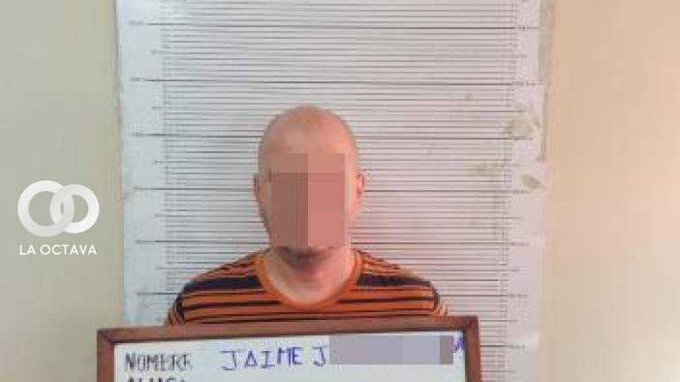 El presunto acusado de golpear a un taxista, fue aprehendido el martes. Foto: Ministerio de Gobierno