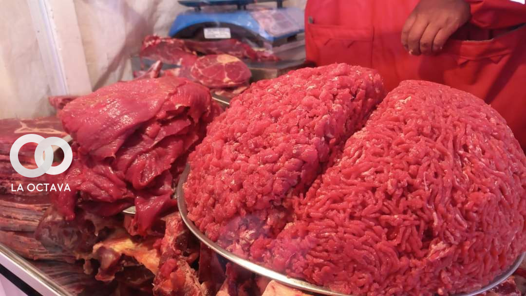 Carne ofrecida en los mercados.