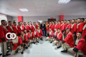 Colorados de Bolivia junto al Presidente