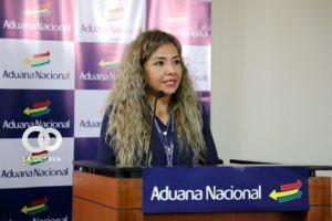 Karina Serrudo, Presidenta de la Aduana Nacional.