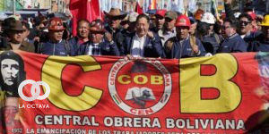 Marcha liderada por Arce y la COB.