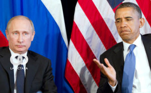 Presidente de Rusia, Vladimir Putin y Barak Obama, ex Presidente de EEUU.