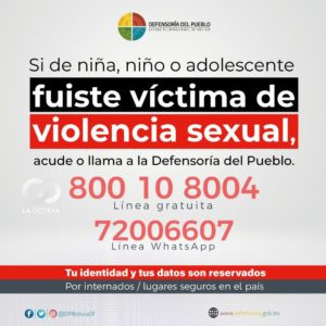Contacto de emergencia. Foto: Defensoría del Pueblo