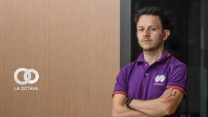 Diego Rojas durante el lanzamiento de su empresa PasanaQ. Foto: Diego Rojas