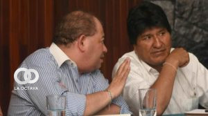 Evo Morales y Carlos Romero