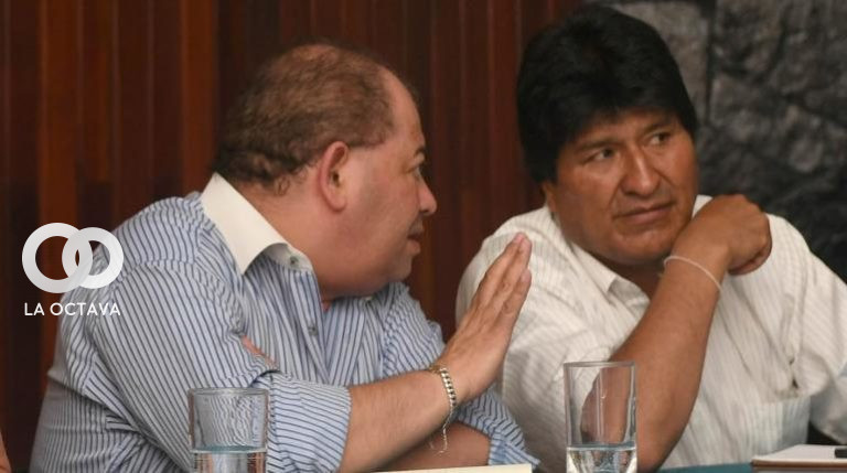 Evo Morales y Carlos Romero