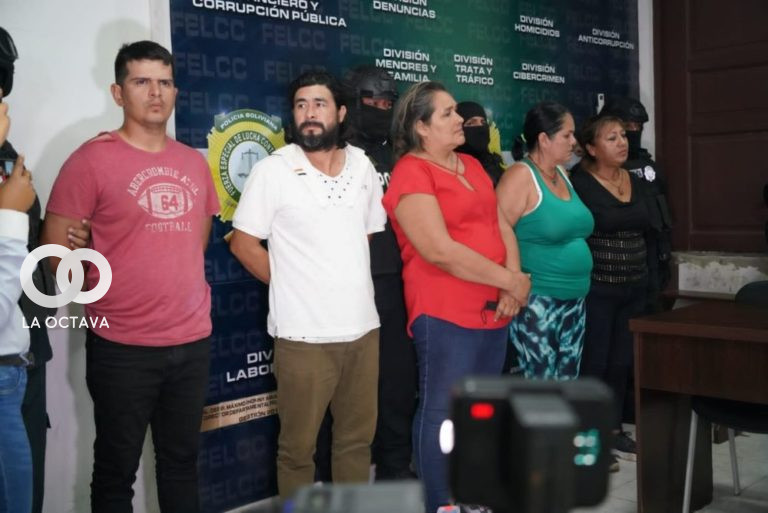 Algunos de los aprehendidos. Foto: Facebook Roberto Ignacio Ríos Sanjinés