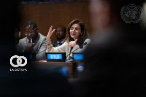Angela Me, coordinadora del Informa Mundial sobre Drogas de la ONU que se publicó ayer, en Viena, durante la presentación del documento. Foto: ONU