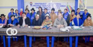 Ministerio de Relaciones Exteriores y Confederación Bartolina Sisa en un Taller, foto: Cancillería Bolivia