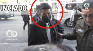 Detención del sospechoso y trasladarlo a las oficinas de la FELCC, foto captura