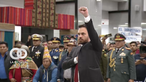 Eduardo Del Castillo, Ministro de Gobierno, foto captura