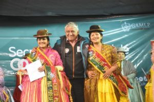 Ganadoras de Cholita Paceña y Cholita Kurmi, foto: GAMLP