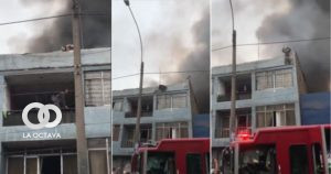 Incendio en La Victoria. Foto: Composición