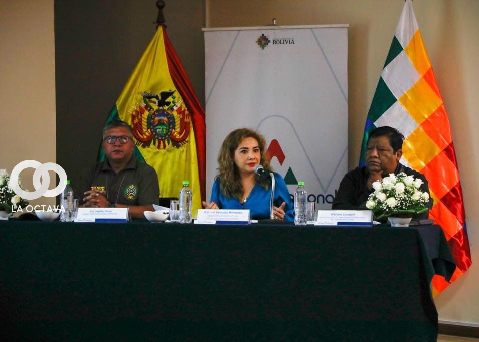 Karina Serrudo,Presidenta Ejecutiva de la Aduana Nacional, foto: ANB
