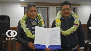 Luis Chipana fue posesionado por el ministro de Desarrollo Rural, Remmy González. Foto: MDRyT