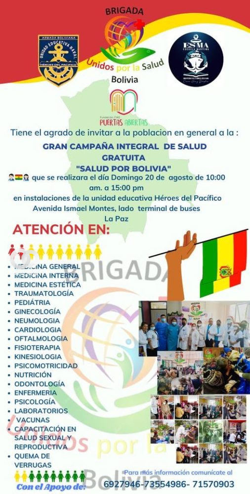 Foto: Brigada Unidos por la Salud Bolivia